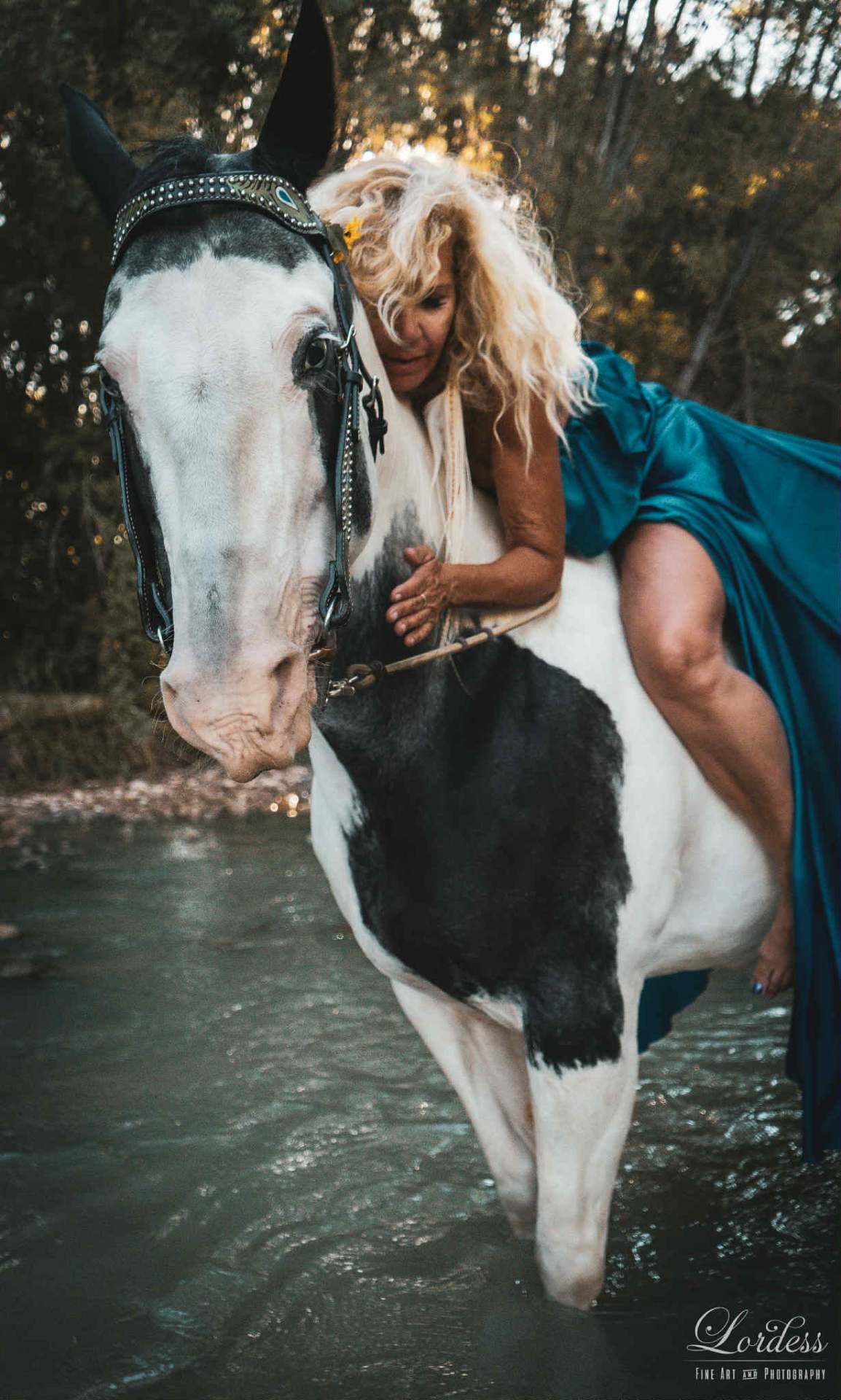 Lisa Bravo, founder of Epona's Wing, with her horse